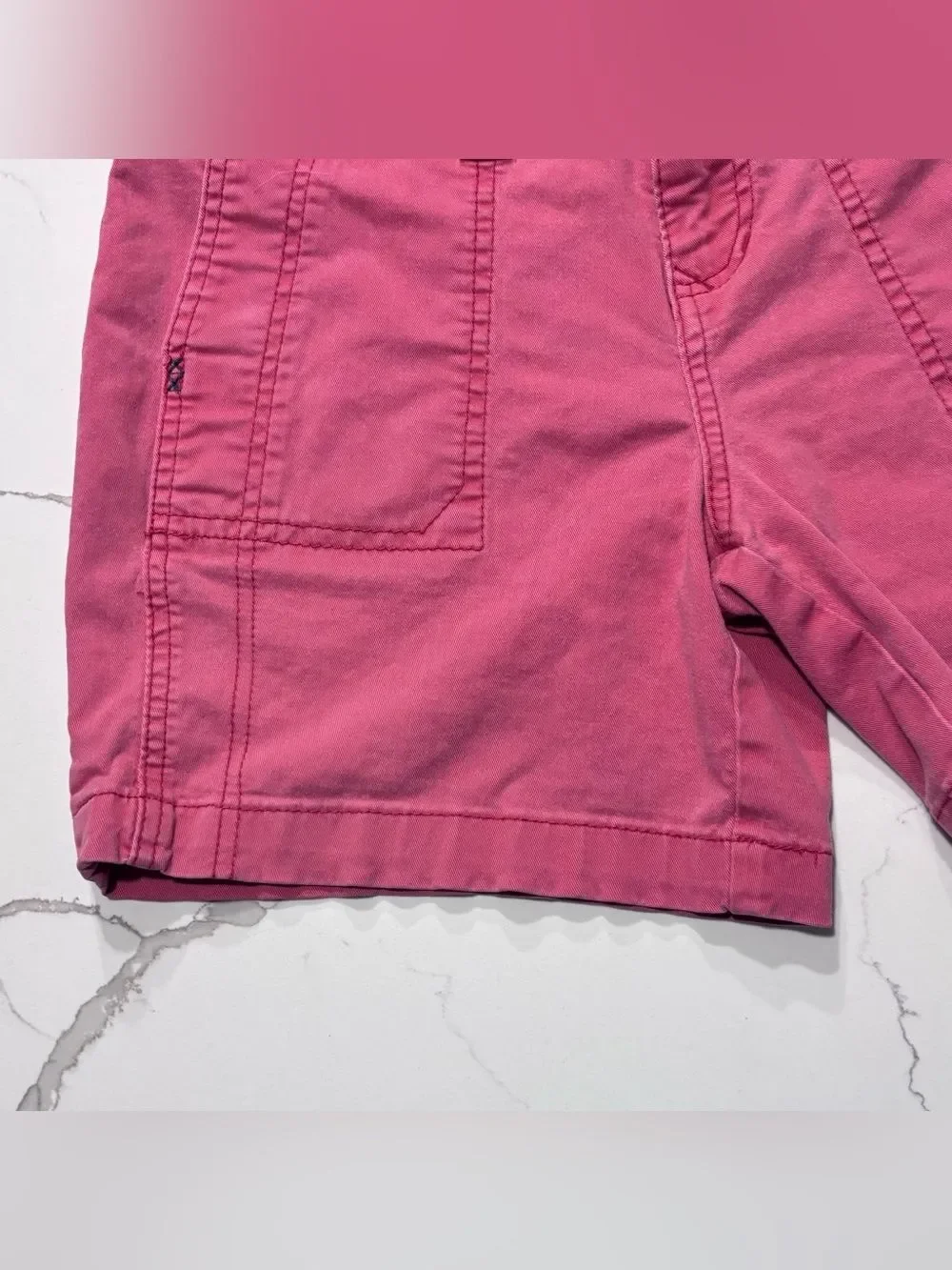 Jag Jeans Faded Red Coral Relaxed Fit Utility Cotton Twill Shorts Women’s 4